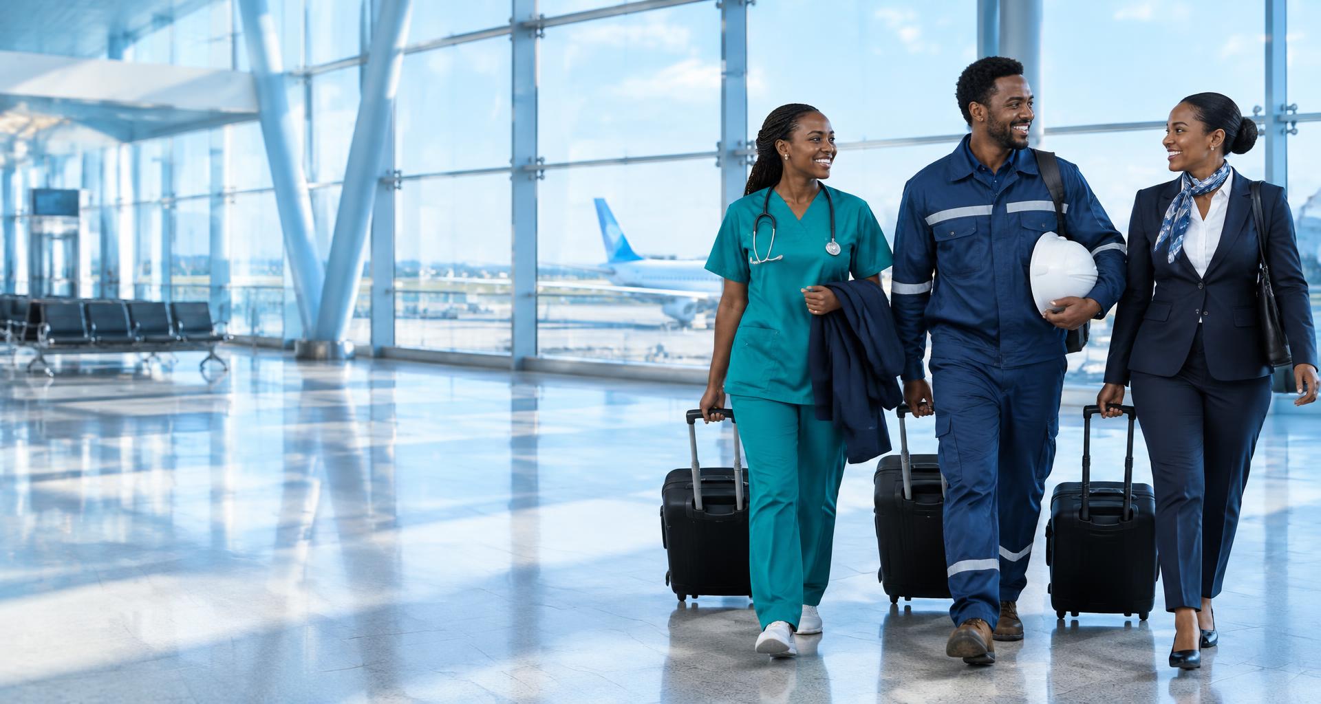 Healthcare, skilled trade and hospitality professionals beginning their international careers